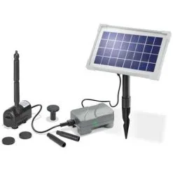 Meilleure affaire ? Ensemble De Pompe Solaire "Rimini Plus" Avec Batterie + Panneau Solaire Pour Votre Bassin Esotec ✔️