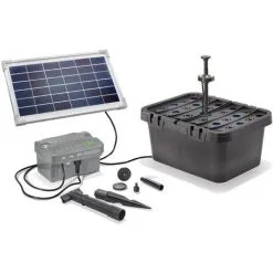 Meilleure affaire ? Kit Filtre Solaire Pour Bassin 8/300 Avec Batterie Rechargeable Kit Pompe Pour Bassin De Jardin Esotec 101068 ?