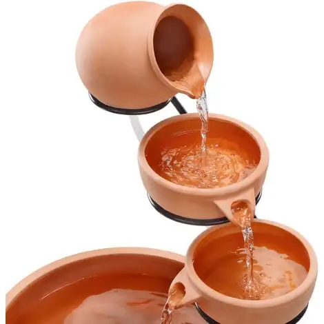 De gros ? Fontaine Solaire Cascade Avec Batterie + LED Fontaine Solaire Fontaine De Jardin Esotec 101304 ⭐ – Image 4