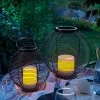 Tout neuf ? Lampes Décoratives Solaires Lot De 2 Lampes De Jardin Lanterne Lumière Solaire Extérieure Esotec 102215 ✨