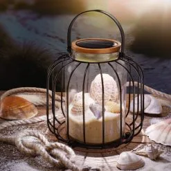 Promo ? Lanterne LED Solaire Rustica Métal Lumière Solaire Décoration De Jardin Esotec 102368 ?