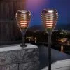 Meilleure vente ? Torche Solaire Lot De 2 Torche De Jardin Effet Flamme Lampe Solaire Jardin Esotec 102483 ?