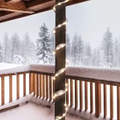 Meilleure affaire ? Tuyau De Lumière Solaire PREMIUM 200 LED Blanc Chaud Décoration De Noël Fête Esotec 102572 ?