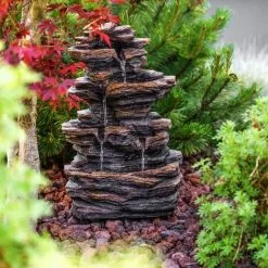 Remise ? ESOTEC Fontaine De Jardin Fontaine Cascade Fontaine Décorative Déco Fontaine D’intérieur 230V 101455 ?