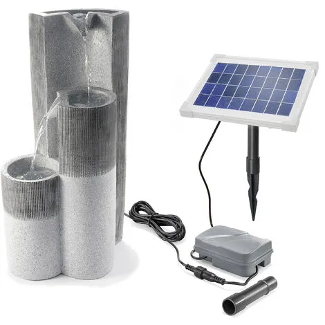 Nouveau ? ESOTEC Fontaine De Jardin Solaire Fontaine De Batterie De Fontaine Deau Fontaine Solaire En Cascade 101315 ? – Image 2