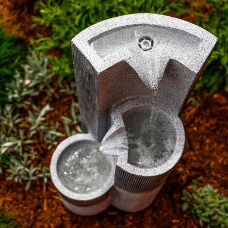 Nouveau ? ESOTEC Fontaine De Jardin Solaire Fontaine De Batterie De Fontaine Deau Fontaine Solaire En Cascade 101315 ? – Image 5